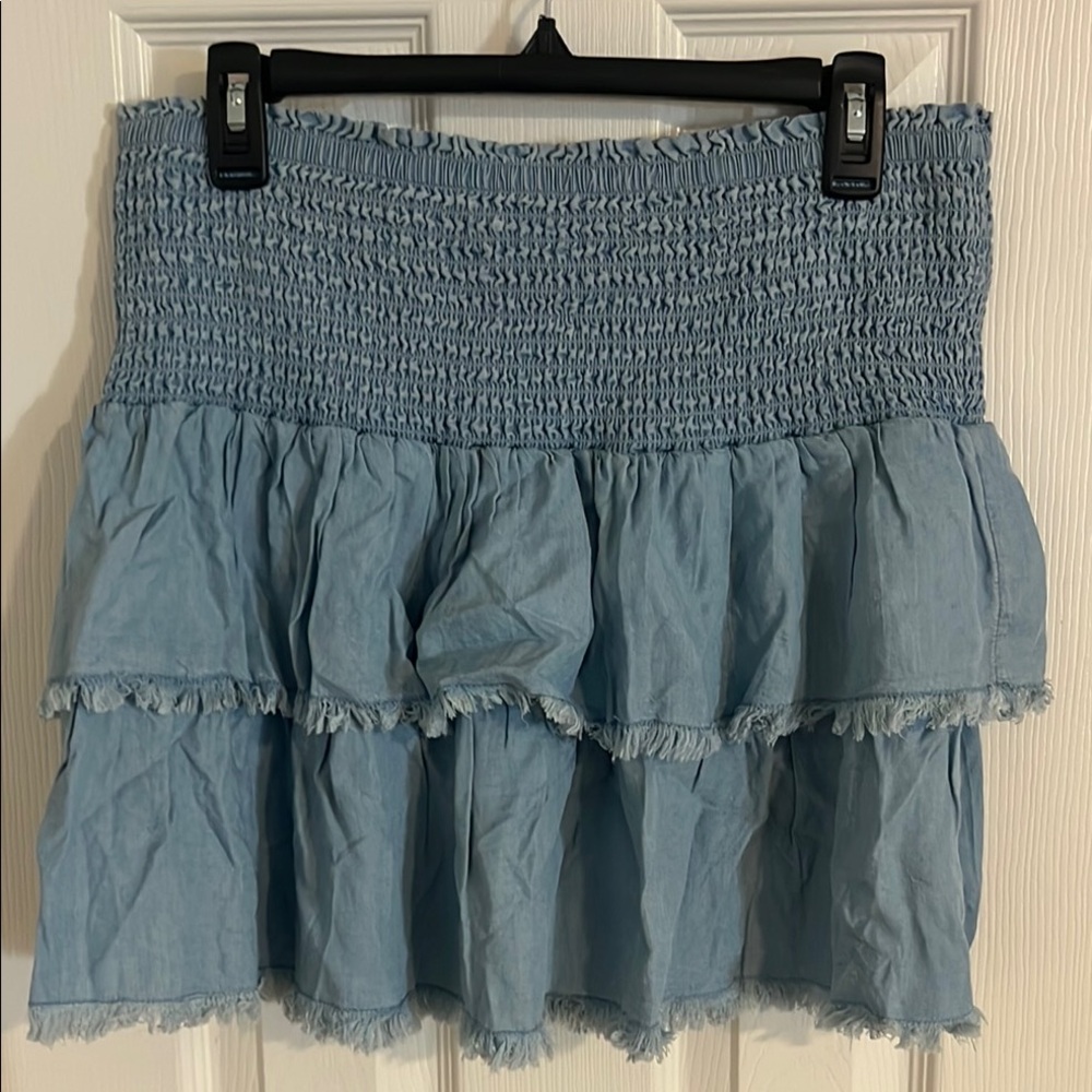 Blue Tiered Women's Skirt